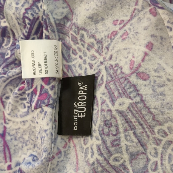 boutique EUROPA purple paisley shirt in Women's Small - Picture 6 of 7